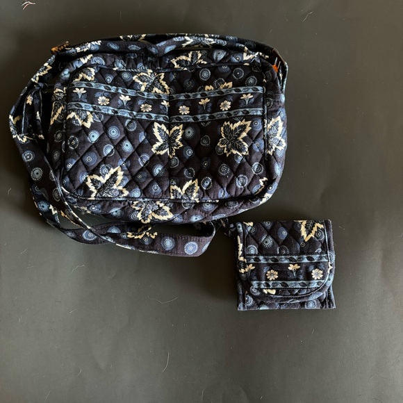 Vera Bradley Handbags - Vintage Vera Bradley crossbody/shoulder bag + small tri-fold wallet
